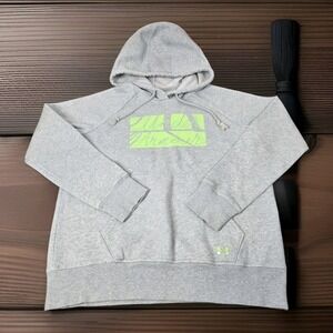 Under Armour Fleece Hoodie Womens XS Gray  Loose‎ Fit Long Sleeve  Pullover
